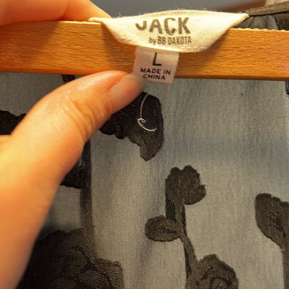 See through black flower printed dress - Picture 3 of 4